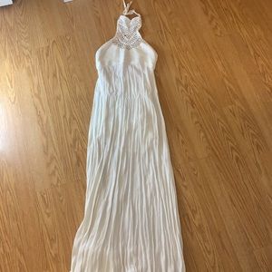 White Maxi With Crochet Top